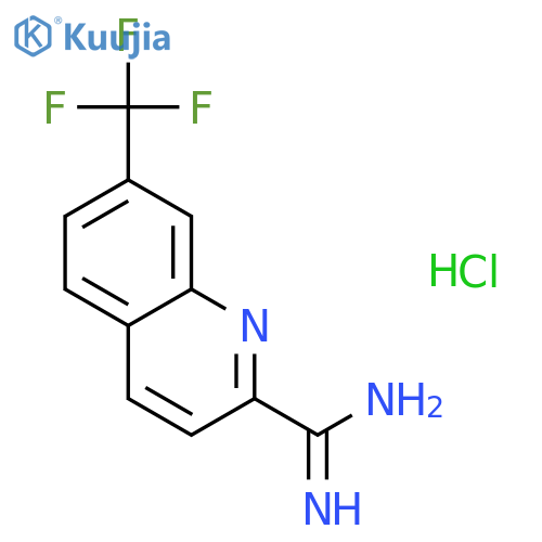 7-(Trifluoromethyl)quinoline-2-carboximidamide hydrochloride structure