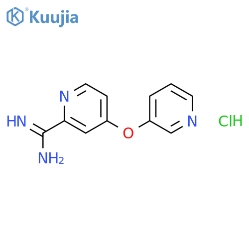 4-(Pyridin-3-yloxy)picolinimidamide hydrochloride structure