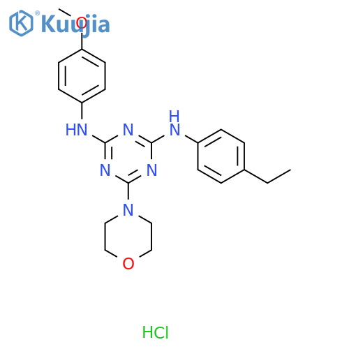 N2-(4-ethylphenyl)-N4-(4-methoxyphenyl)-6-(morpholin-4-yl)-1,3,5-triazine-2,4-diamine hydrochloride structure