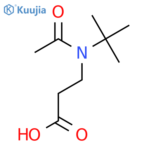 3-(N-tert-butylacetamido)propanoic acid structure