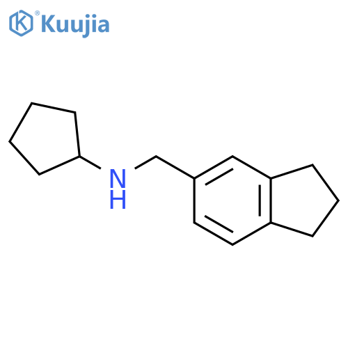 N-(2,3-dihydro-1H-inden-5-yl)methylcyclopentanamine structure