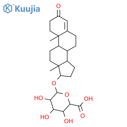 b-D-Glucopyranosiduronic acid, (17b)-3-oxoandrost-4-en-17-yl structure