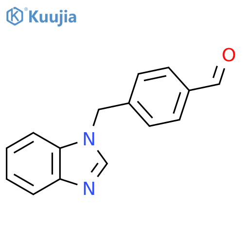 4-[(1H-1,3-benzodiazol-1-yl)methyl]benzaldehyde structure
