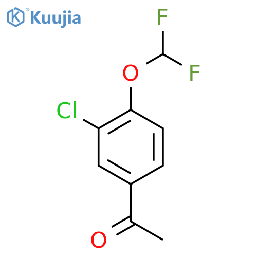 1-3-chloro-4-(difluoromethoxy)phenylethan-1-one structure