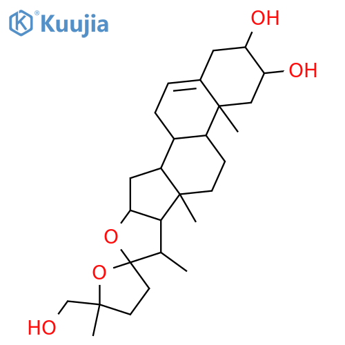 22,25-Epoxyfurostane-2,3,6,26-tetrol; (2α,3β,5α,6β,22S,25S)-form, 6-Deoxy, 5,6-didehydro structure