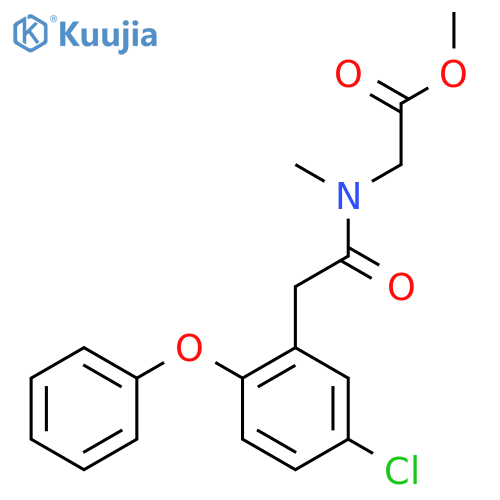 Methyl 2-(2-(5-chloro-2-phenoxyphenyl)-N-methylacetamido)acetate structure