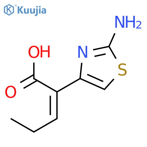 (Z)-2-(2-Aminothiazol-4-yl)-2-pentenoicacid structure
