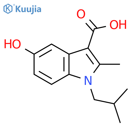 5-hydroxy-2-methyl-1-(2-methylpropyl)-1H-indole-3-carboxylic acid structure