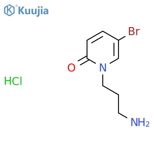 1-(3-aminopropyl)-5-bromo-1,2-dihydropyridin-2-one hydrochloride structure