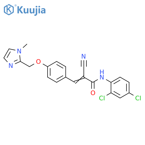 2-Cyano-N-(2,4-dichlorophenyl)-3-[4-[(1-methyl-1H-imidazol-2-yl)methoxy]phenyl]-2-propenamide structure
