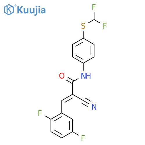 2-Cyano-n-{4-[(difluoromethyl)sulfanyl]phenyl}-3-(2,5-difluorophenyl)prop-2-enamide structure