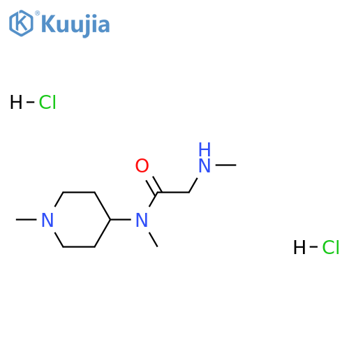 N-methyl-2-(methylamino)-N-(1-methylpiperidin-4-yl)acetamide dihydrochloride structure