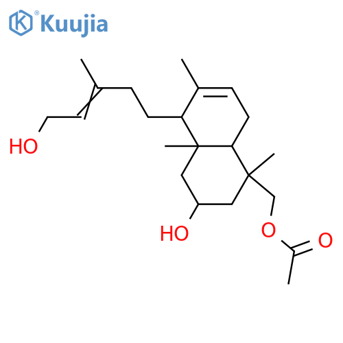 1-Naphthalenemethanol, 1,2,3,4,4a,5,8,8a-octahydro-3-hydroxy-5-[(3E)-5-hydroxy-3-methyl-3-penten-1-yl]-1,4a,6-trimethyl-, 1-acetate, (1S,3R,4aR,5S,8aR)- structure