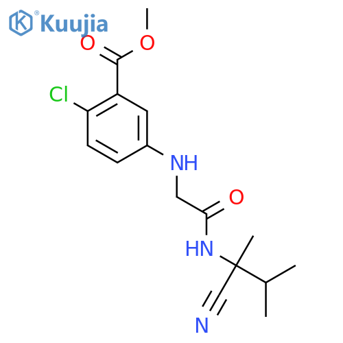 Methyl 2-chloro-5-({[(1-cyano-1,2-dimethylpropyl)carbamoyl]methyl}amino)benzoate structure