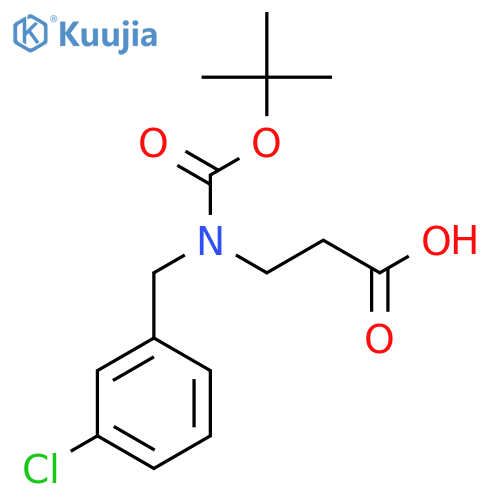 3-{(tert-butoxy)carbonyl(3-chlorophenyl)methylamino}propanoic acid structure