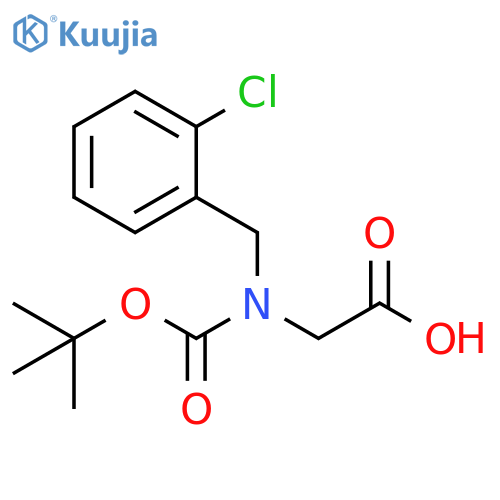 2-{(tert-butoxy)carbonyl(2-chlorophenyl)methylamino}acetic acid structure