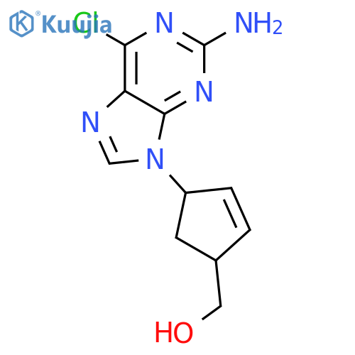 ((1R,4S)-4-(2-Amino-6-chloro-9H-purin-9-yl)cyclopent-2-en-1-yl)methanol structure