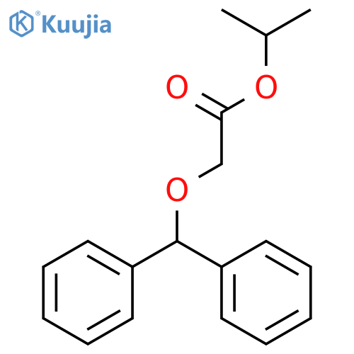 Acetic acid, (diphenylmethoxy)-, 1-methylethyl ester structure