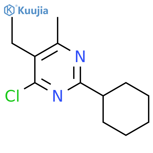 4-Chloro-2-cyclohexyl-5-ethyl-6-methylpyrimidine structure