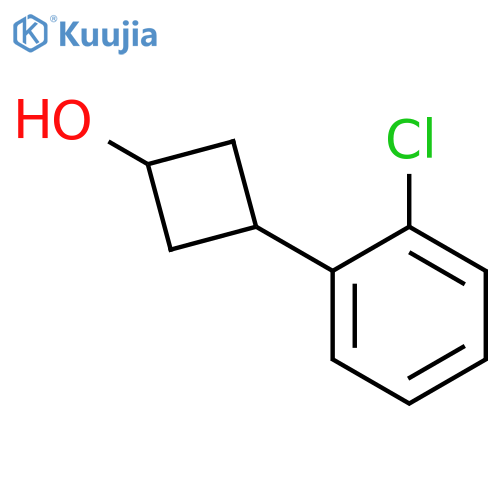 3-(2-chlorophenyl)cyclobutan-1-ol structure