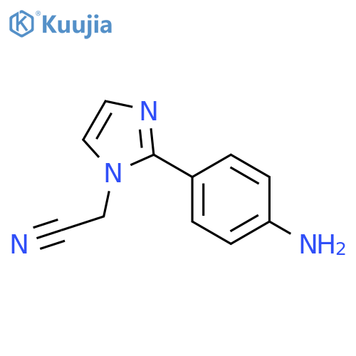 2-2-(4-aminophenyl)-1H-imidazol-1-ylacetonitrile structure