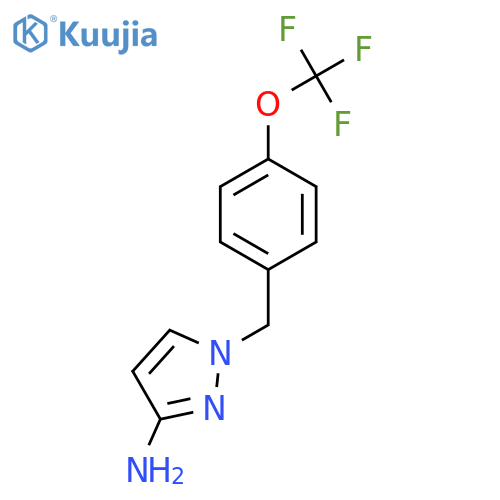 1-{[4-(Trifluoromethoxy)phenyl]methyl}-1H-pyrazol-3-amine structure