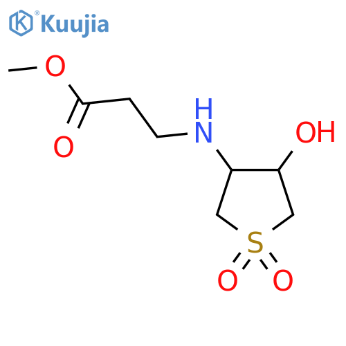 methyl 3-(4-hydroxy-1,1-dioxo-1lambda6-thiolan-3-yl)aminopropanoate structure