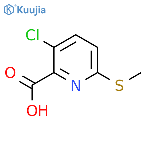 3-Chloro-6-(methylsulfanyl)pyridine-2-carboxylic acid structure