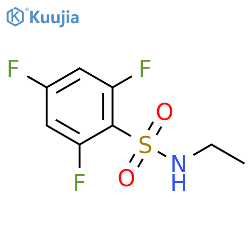 N-ethyl-2,4,6-trifluorobenzene-1-sulfonamide structure