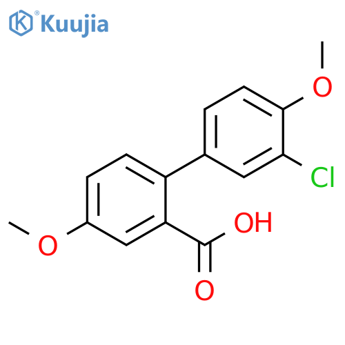 2-(3-Chloro-4-methoxyphenyl)-5-methoxybenzoic acid structure