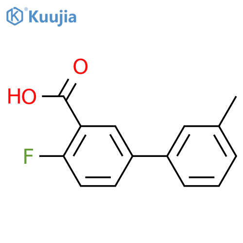 2-Fluoro-5-(3-methylphenyl)benzoic acid structure