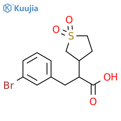 3-(3-bromophenyl)-2-(1,1-dioxo-1λ?-thiolan-3-yl)propanoic acid structure