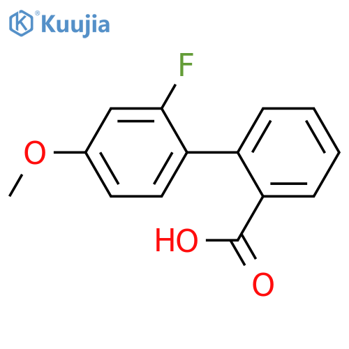 2-(2-fluoro-4-methoxyphenyl)benzoic acid structure