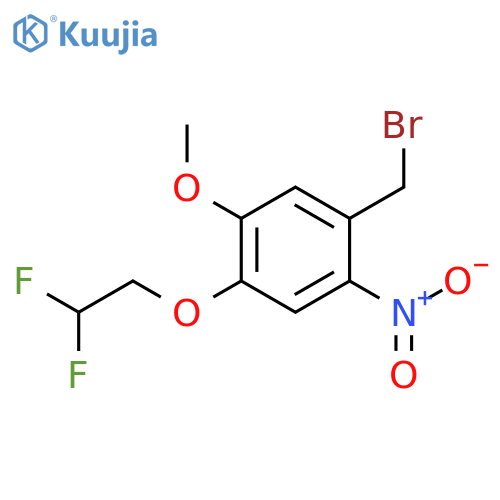 1-(bromomethyl)-4-(2,2-difluoroethoxy)-5-methoxy-2-nitrobenzene structure