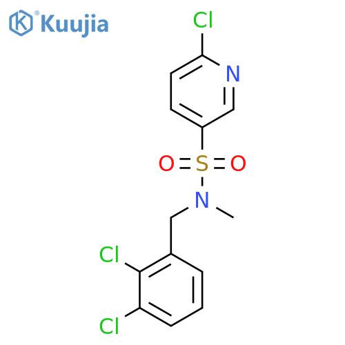 6-chloro-N-[(2,3-dichlorophenyl)methyl]-N-methylpyridine-3-sulfonamide structure