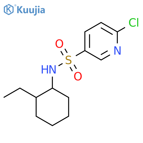 6-chloro-N-(2-ethylcyclohexyl)pyridine-3-sulfonamide structure