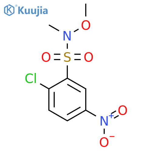 2-chloro-N-methoxy-N-methyl-5-nitrobenzene-1-sulfonamide structure