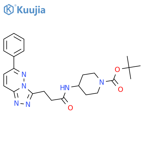 tert-butyl 4-(3-{6-phenyl-1,2,4triazolo4,3-bpyridazin-3-yl}propanamido)piperidine-1-carboxylate structure