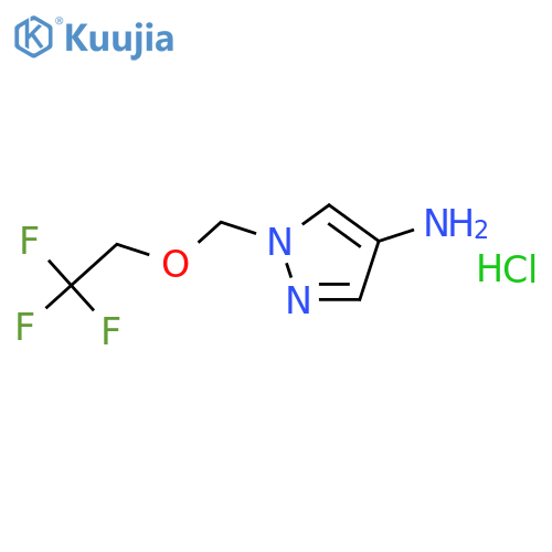 1-[(2,2,2-Trifluoroethoxy)methyl]-1H-pyrazol-4-amine hydrochloride structure