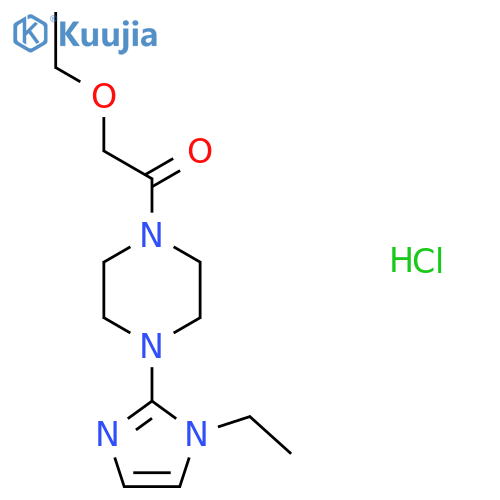 2-ethoxy-1-4-(1-ethyl-1H-imidazol-2-yl)piperazin-1-ylethan-1-one hydrochloride structure