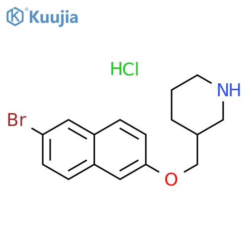 3-{(6-Bromo-2-naphthyl)oxymethyl}piperidine Hydrochloride structure