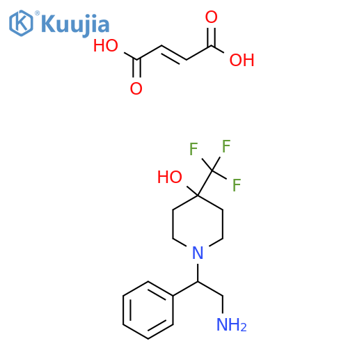 1-(2-Amino-1-phenylethyl)-4-(trifluoromethyl)piperidin-4-OL fumarate structure