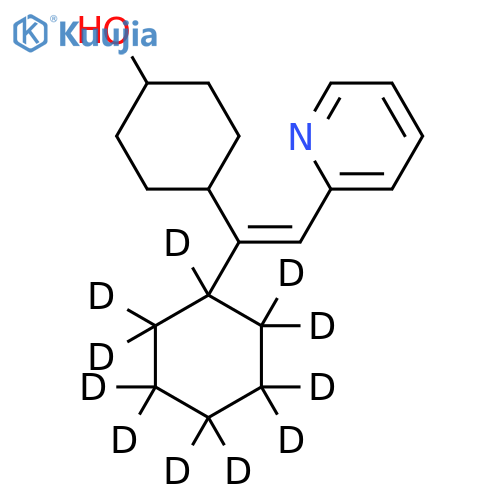 (E/Z)-2-2-(Cyclohexyl-d11)-2-(4-hydroxycyclohexyl)vinylpyridine (Mixture of Diastereomers) structure