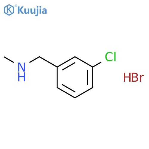1-(3-chlorophenyl)-n-methylmethanamine;hydrobromide structure