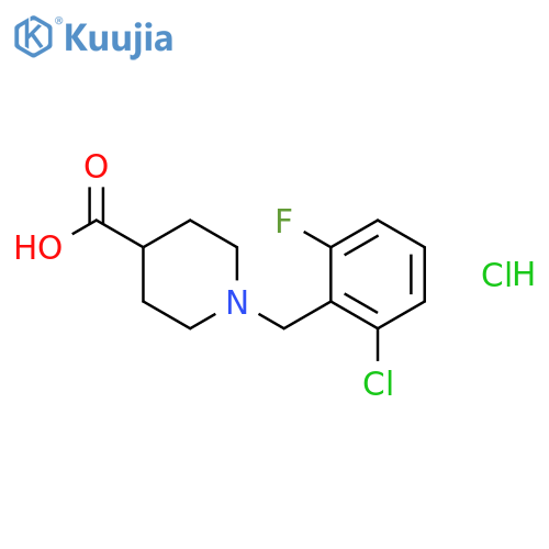 1-(2-Chloro-6-fluorobenzyl)piperidine-4-carboxylic acid hydrochloride structure