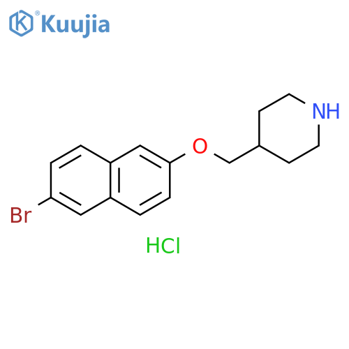 4-{(6-Bromo-2-naphthyl)oxymethyl}piperidine Hydrochloride structure