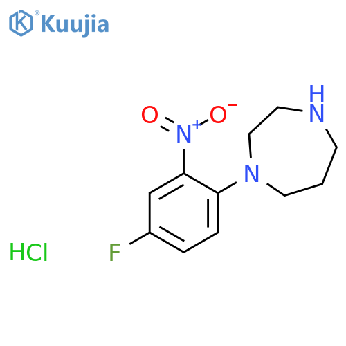1-(4-Fluoro-2-nitrophenyl)homopiperazine hydrochloride structure