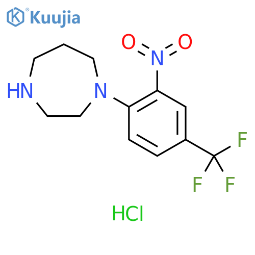 1-[2-Nitro-4-(trifluoromethyl)phenyl]homopiperazine hydrochloride structure