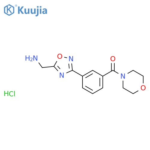 {3-3-(Morpholin-4-ylcarbonyl)phenyl-1,2,4-oxadiazol-5-yl}methylamine Hydrochloride structure