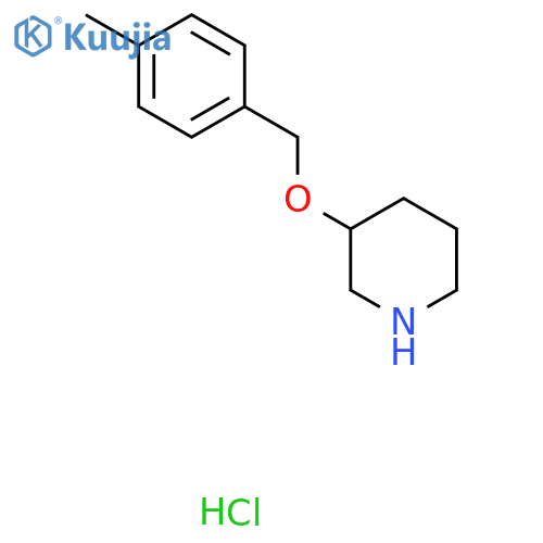 3-((4-Methylbenzyl)oxy)piperidine hydrochloride structure